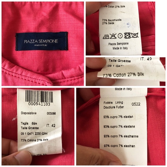 NEW Piazza Sempione Coral Cotton Silk Light Jacket - Picture 7 of 8
